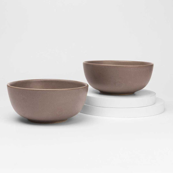 Rock - Recycled Ceramic Bowls | Set of 2 | Verified Sustainable Cups & Saucers on Brown Living™