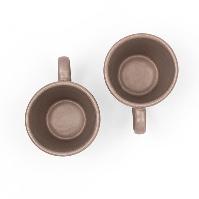 Rock - Recycled Ceramic Mugs | Set of 2 | Verified Sustainable Cups & Saucers on Brown Living™