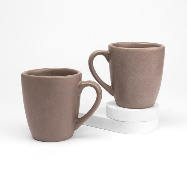 Rock - Recycled Ceramic Mugs | Set of 2 | Verified Sustainable Cups & Saucers on Brown Living™