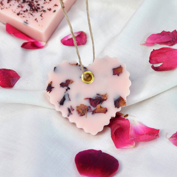 Rose Heart Shape Sachet | Verified Sustainable Wax Sachets & Fragrance on Brown Living™