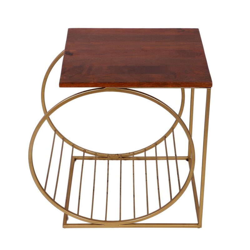 Running Wheel Accent Wooden Table | Verified Sustainable Decor & Artefacts on Brown Living™