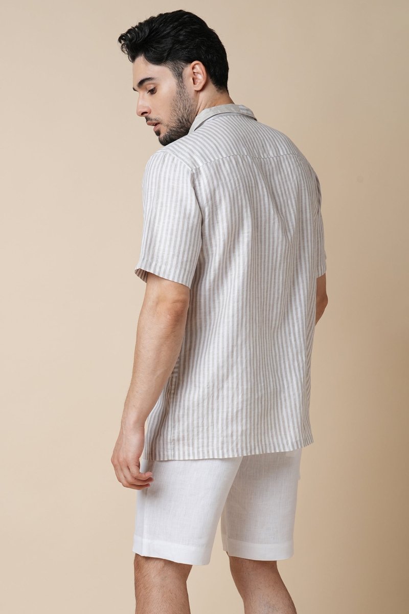 Rustle 100% Hemp Shirt - Big Stripes | Verified Sustainable Mens Shirt on Brown Living™