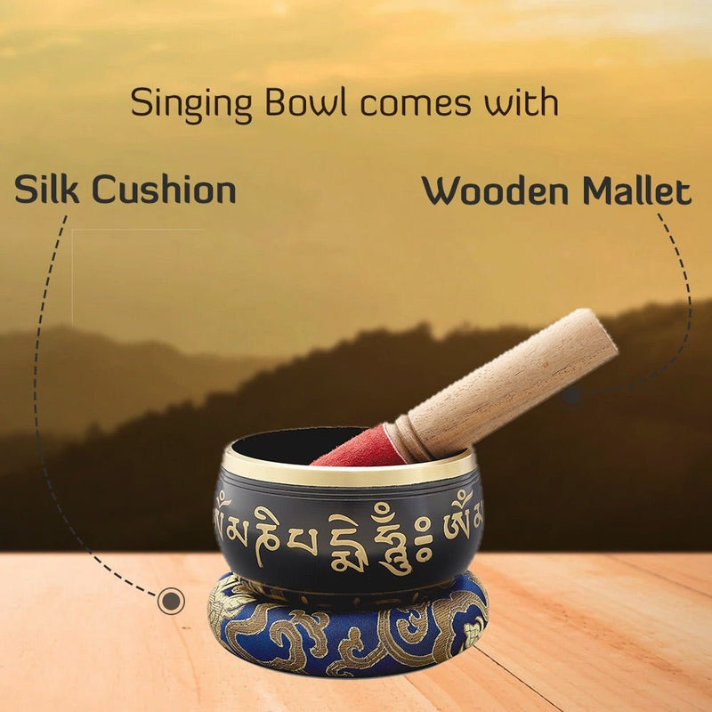 Sacred Mantra Bowls - 4 Inches - Black | Verified Sustainable Musical Instruments on Brown Living™