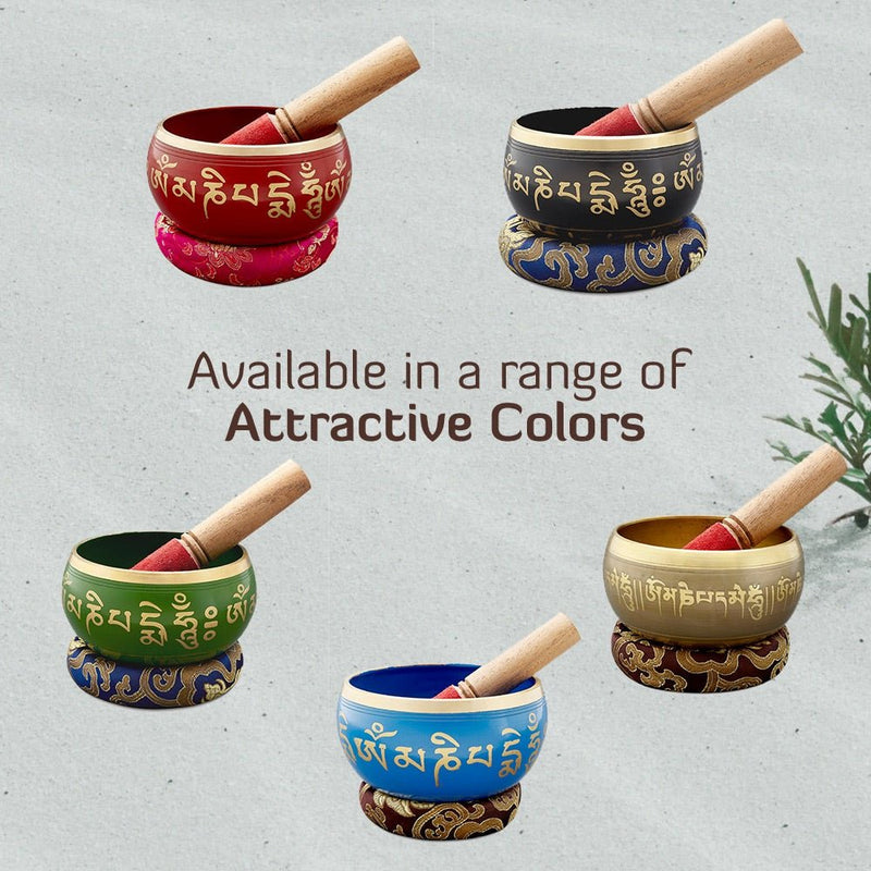 Sacred Mantra Bowls - 4 Inches - Blue | Verified Sustainable Musical Instruments on Brown Living™