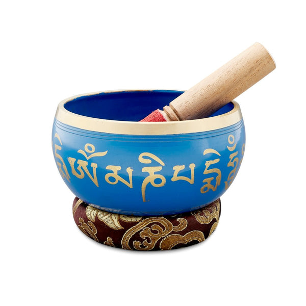 Sacred Mantra Bowls - 4 Inches - Blue | Verified Sustainable Musical Instruments on Brown Living™