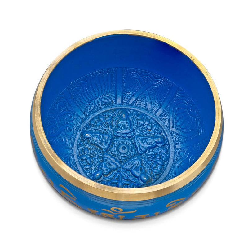 Sacred Mantra Bowls - 4 Inches - Blue | Verified Sustainable Musical Instruments on Brown Living™