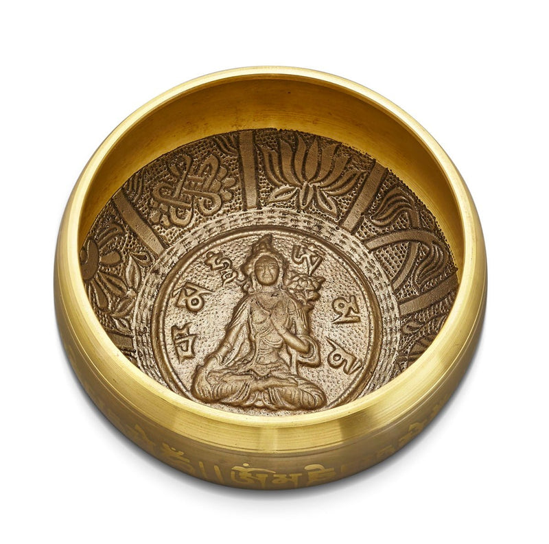 Sacred Mantra Bowls - 4 Inches - Gold | Verified Sustainable Musical Instruments on Brown Living™