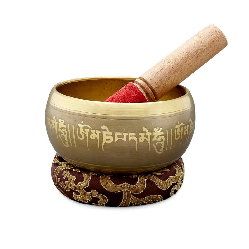 Sacred Mantra Bowls - 4 Inches - Gold | Verified Sustainable Musical Instruments on Brown Living™