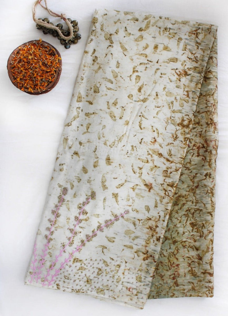 Saraswati - Khadi Tussar Cotton Saree - Multi | Verified Sustainable Womens Saree on Brown Living™