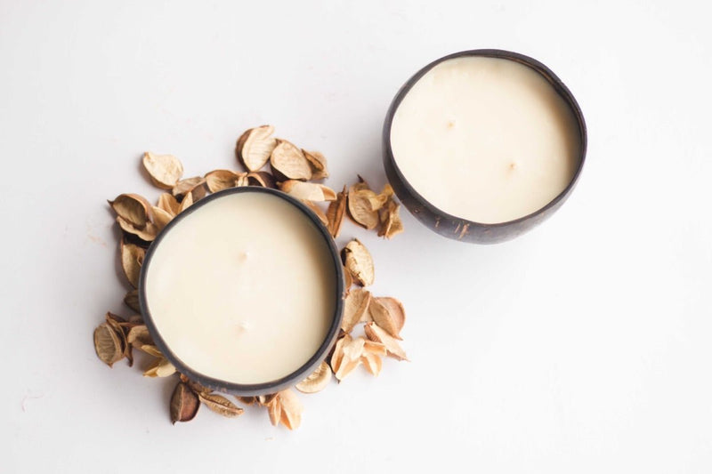 Scented Coconut Shell Soy Candles- Set of 2 | Verified Sustainable Candles & Fragrances on Brown Living™