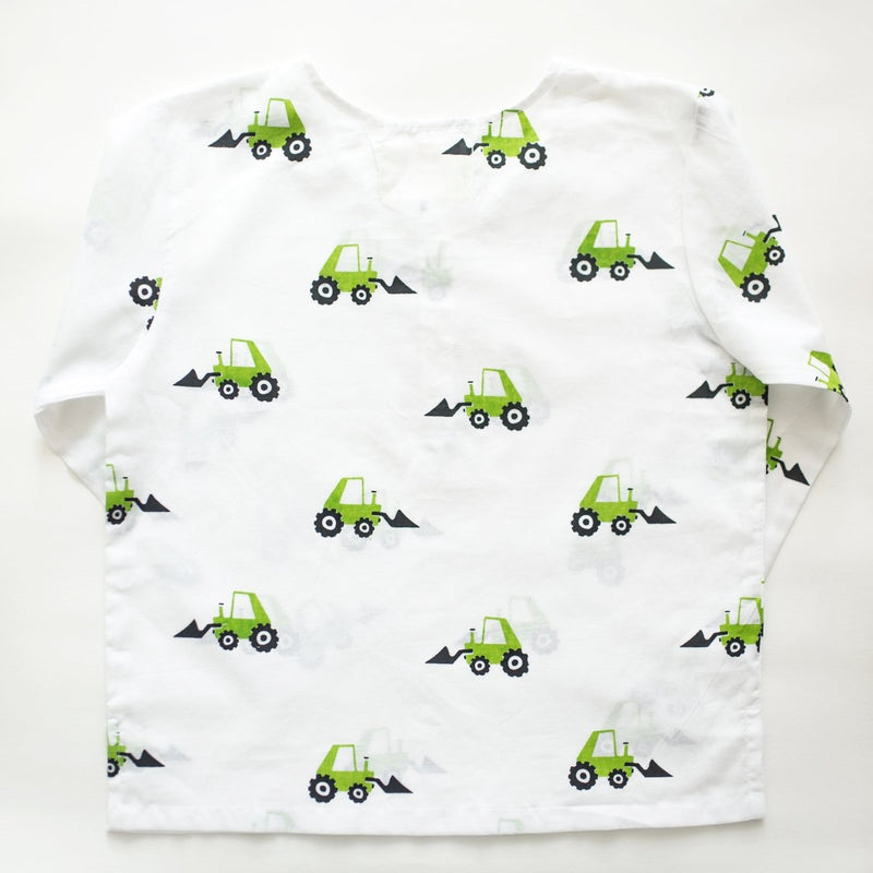 Scoopy Excavator - Unisex Kids Cotton Nightwear | Verified Sustainable Kids Pyjamas on Brown Living™