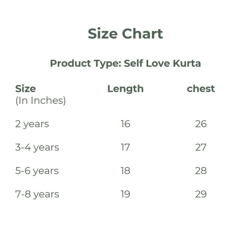 Self Love Boys Full Sleeves Kurta | Verified Sustainable Kids Shirts on Brown Living™