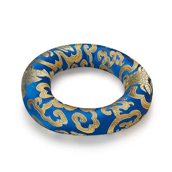 Silk Ring Cushions for Singing Bowl - Blue - 12cms | Verified Sustainable Musical Instruments on Brown Living™