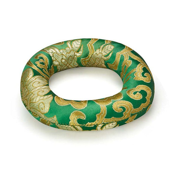 Silk Ring Cushions for Singing Bowl - Green - 16cms | Verified Sustainable Musical Instruments on Brown Living™