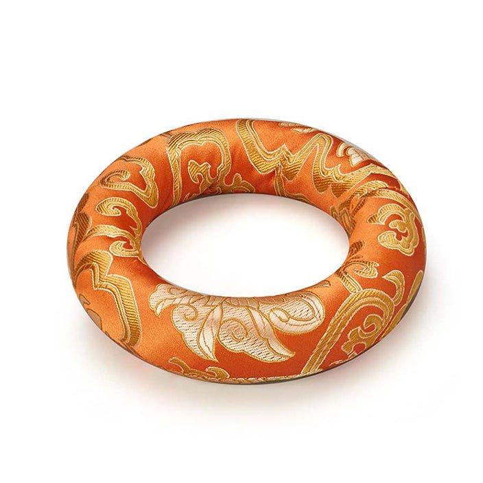 Silk Ring Cushions for Singing Bowl - Orange - 16cms | Verified Sustainable Musical Instruments on Brown Living™