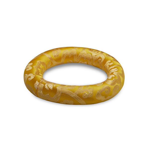 Silk Ring Cushions for Singing Bowl - Yellow - 14cms | Verified Sustainable Musical Instruments on Brown Living™