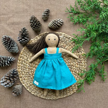 Single Doll - Bhumi - Cotton Fabric Toy - Warm | Verified Sustainable Role & Pretend Play Toys on Brown Living™