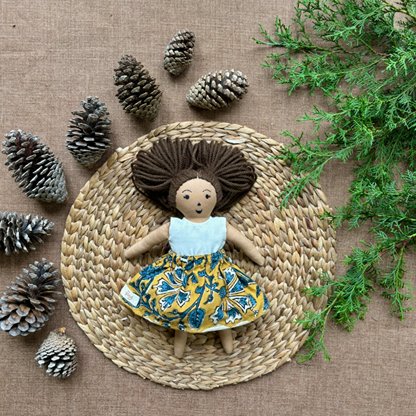 Single Doll - Devanshi - Cotton Fabric Toy - Warm | Verified Sustainable Role & Pretend Play Toys on Brown Living™