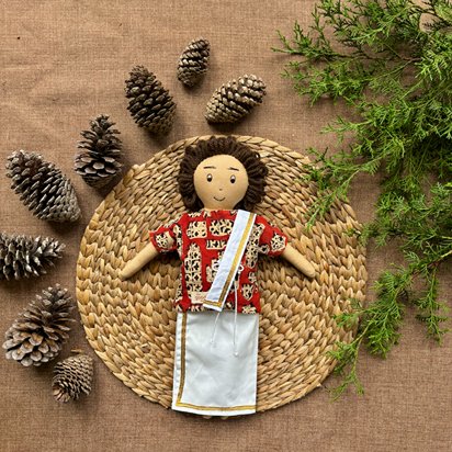 Single Doll - Mani - Cotton Fabric Toy - Warm | Verified Sustainable Role & Pretend Play Toys on Brown Living™