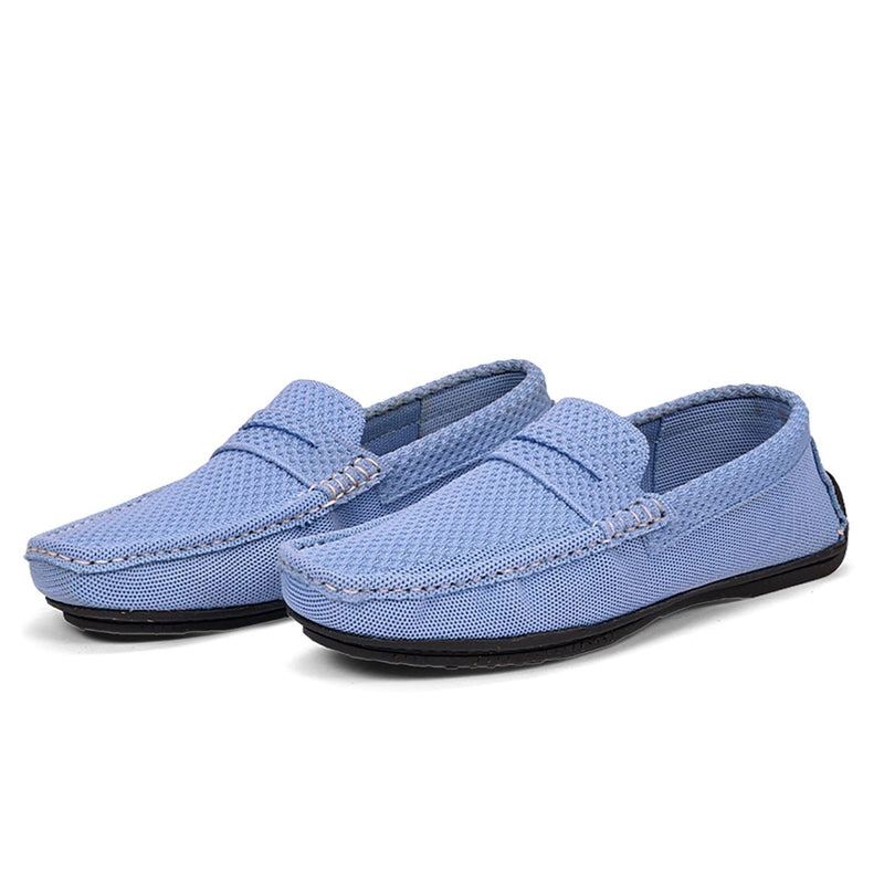 Sky Blue Moc Mens Shoes Loafers | Verified Sustainable Mens Casual Shoes on Brown Living™