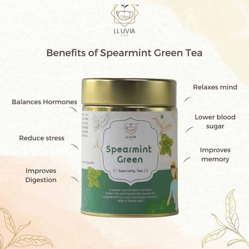 Spearmint Green Tea- Balance Hormones & Improve Digestion- 50g | Verified Sustainable Tea on Brown Living™