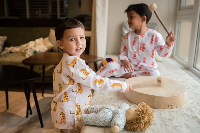 Spotty Leopard - Unisex Kids Cotton Nightwear | Verified Sustainable Kids Pyjamas on Brown Living™