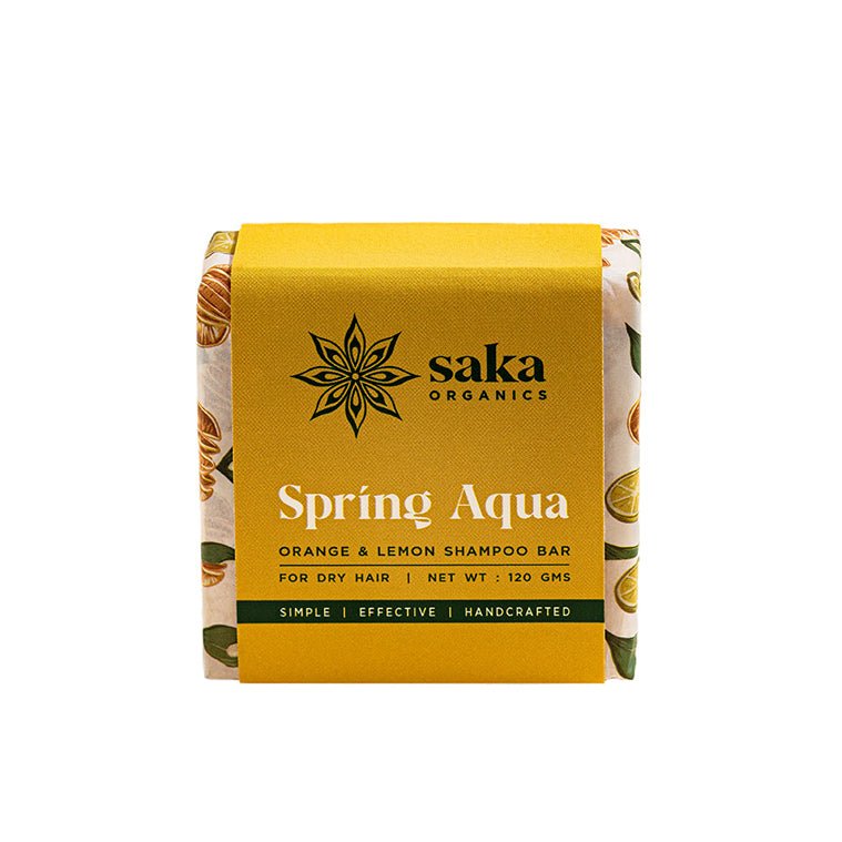 Spring Aqua | Handmade Orange & Lemon Shampoo Bar (120gm) | Verified Sustainable Hair Shampoo Bar on Brown Living™