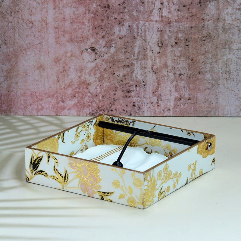 Spring Blossom MDF Tissue Holder | Verified Sustainable Home Decor on Brown Living™