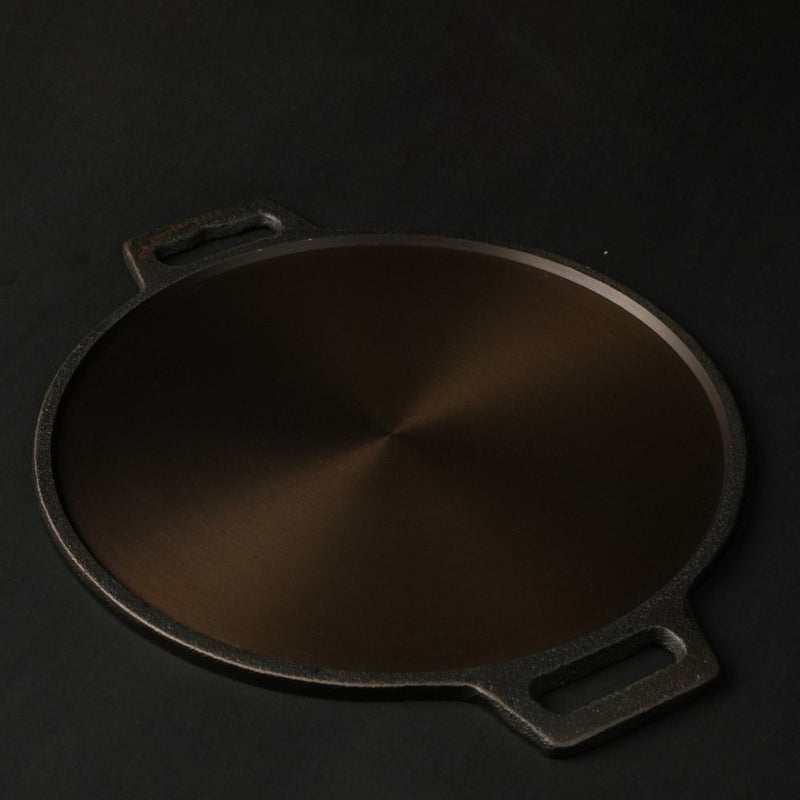 Super Smooth Handmade Cast Iron Dosa Tawa (Large Paper Roast) | Verified Sustainable Cookware on Brown Living™