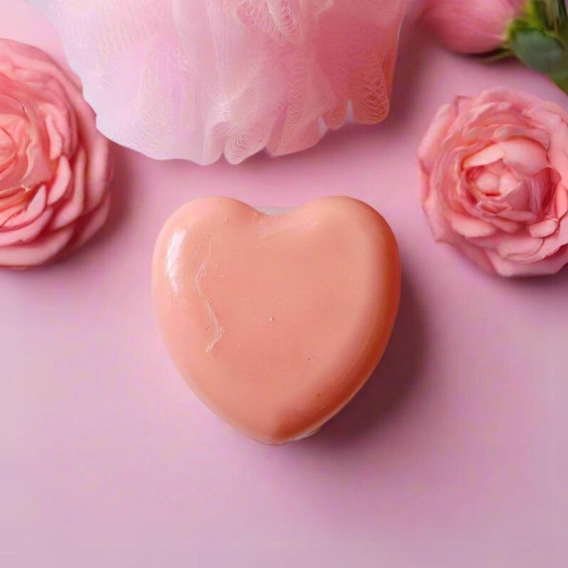 Sweetheart Shape Pink Shea & Goat Milk Soap 100 g | Verified Sustainable Body Soap on Brown Living™