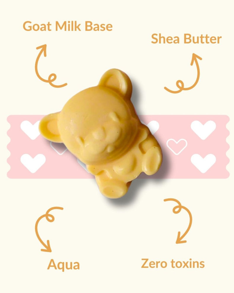 Teddy Bear Shaped Goat Milk Shea Butter Soap - 100 g | Verified Sustainable Body Soap on Brown Living™