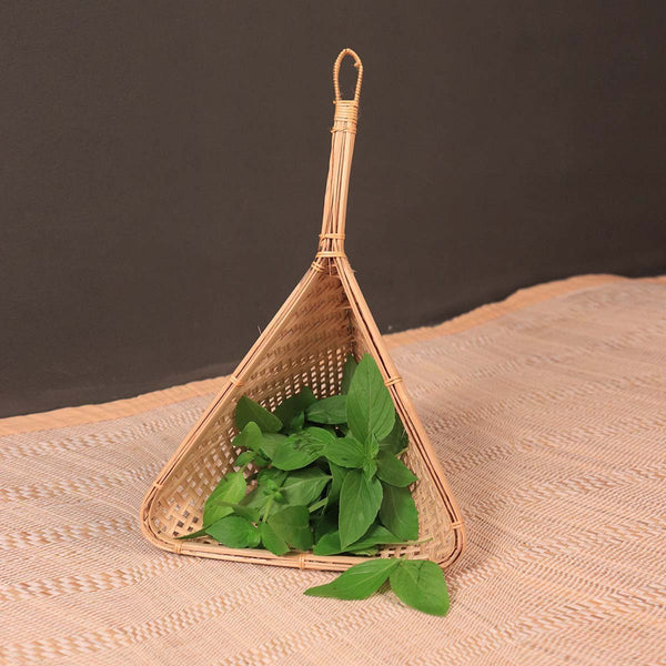 Triangle Bamboo Collander - Small | Verified Sustainable Kitchen Tools on Brown Living™