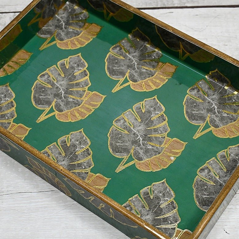 Tropical Leaves MDF Single Tray | Verified Sustainable Trays & Platters on Brown Living™