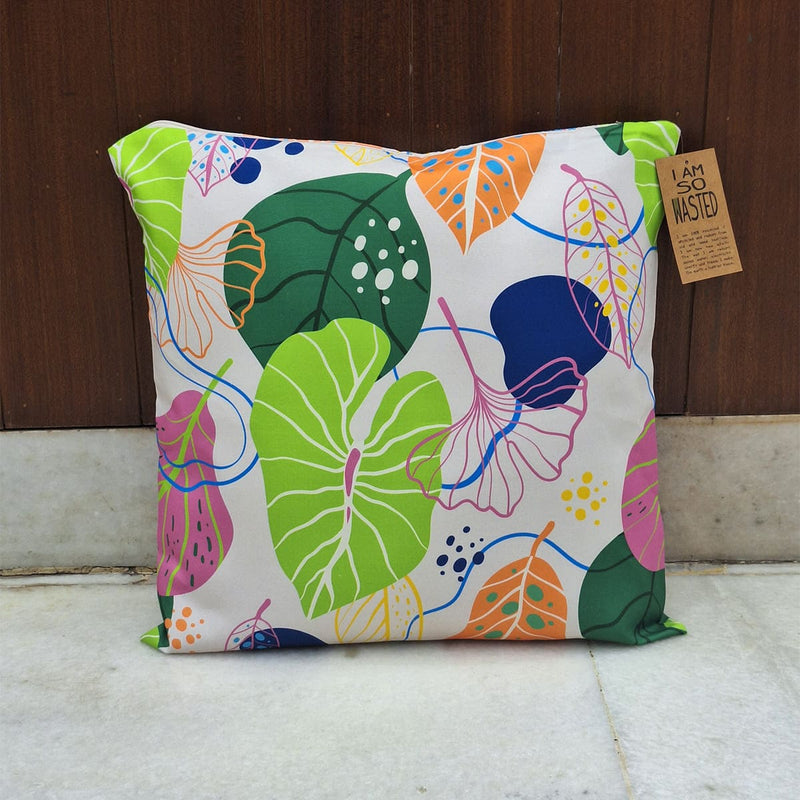 Tropical Leaves - Recycled Polycotton Cushion Covers - Pack of 2 | Verified Sustainable Covers & Inserts on Brown Living™