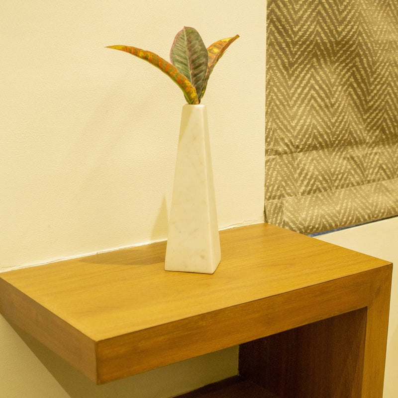 Truncated Marble Pyramid Vase | Verified Sustainable Vases on Brown Living™