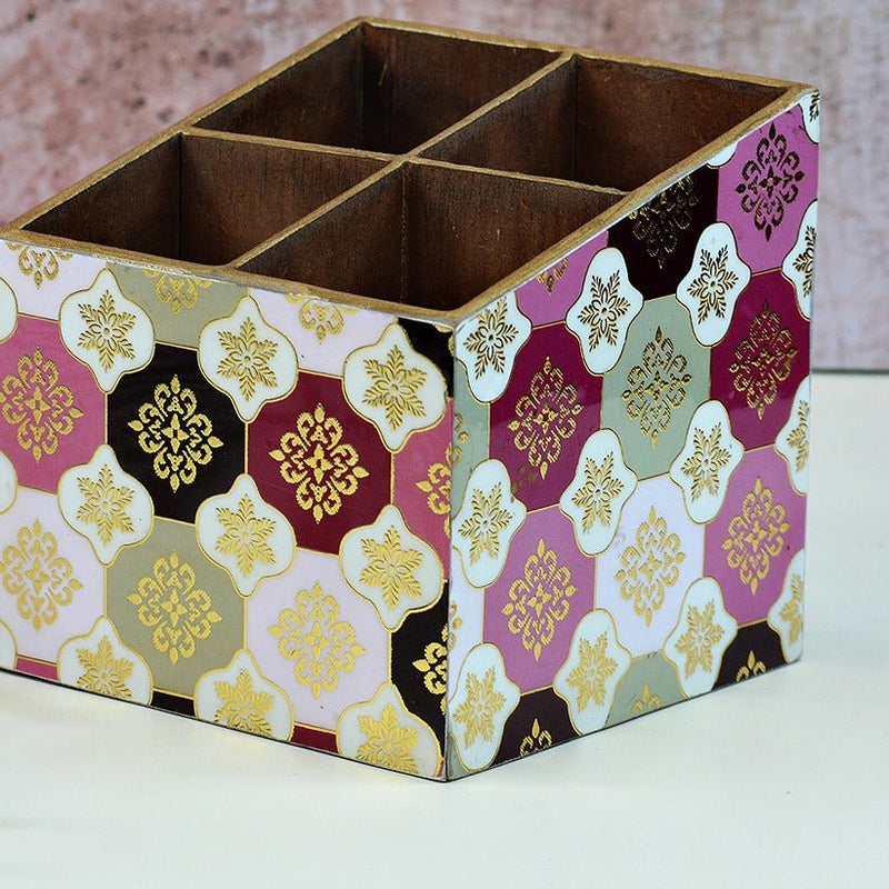 Turkish Pattern Multipurpose MDF Organizer (4 Divisions) | Verified Sustainable Kitchen Organizers on Brown Living™