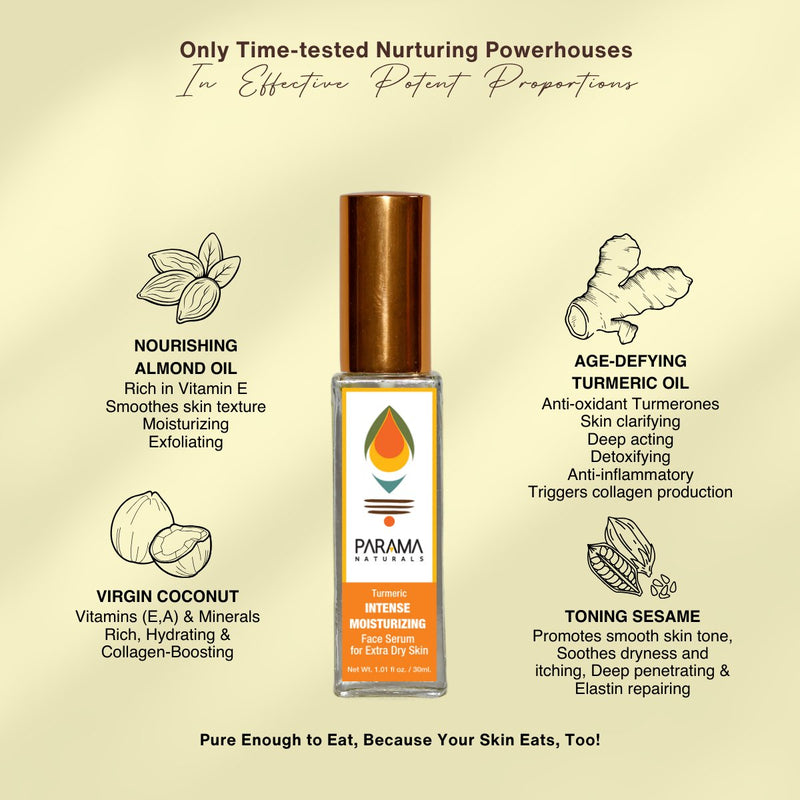 Turmeric Intense Moisturizing Face Serum for Extra Dry Skin - 30ml | Verified Sustainable Face Serum on Brown Living™