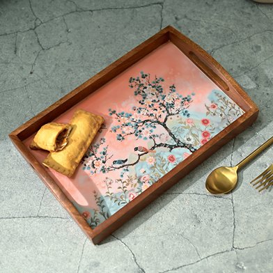 Twig Handcrafted Serving Tray | Made with Mango Wood | Verified Sustainable Trays & Platters on Brown Living™