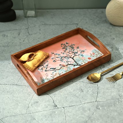 Twig Handcrafted Serving Tray | Made with Mango Wood | Verified Sustainable Trays & Platters on Brown Living™