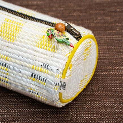 Upcycled Yellow Zip Multipurpose Lightweight Pouch | Verified Sustainable Travel Organiser on Brown Living™