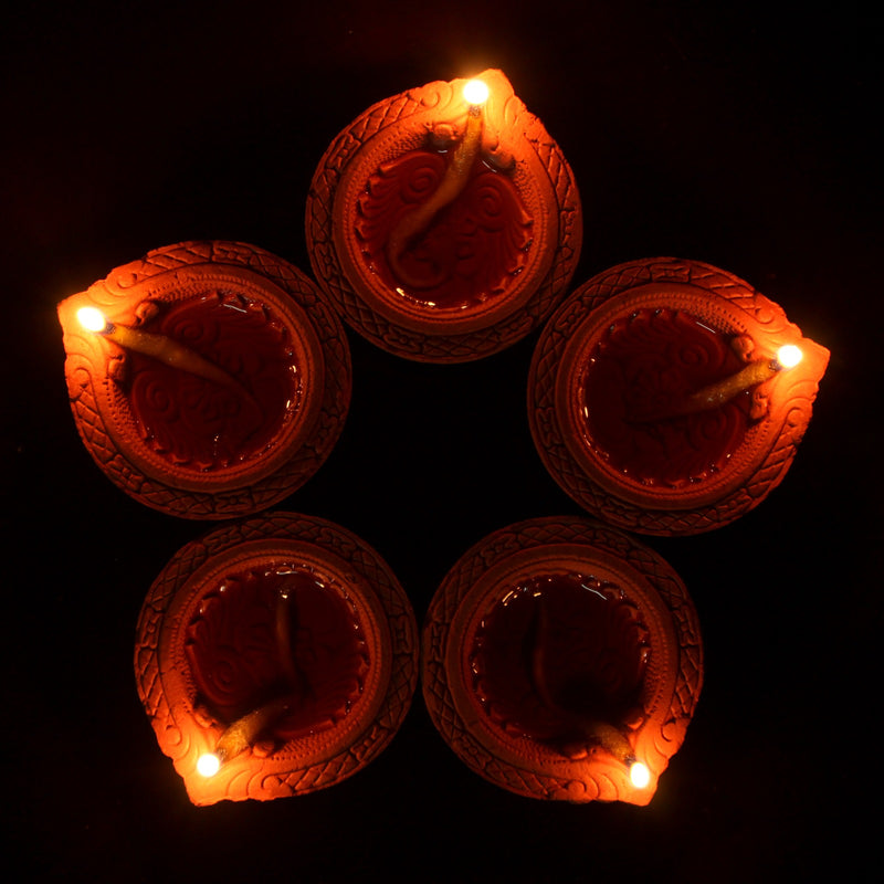 Buy Small Motiff Diya : Diwali Special - Diyas & Cotton Wicks | Shop Verified Sustainable Lamps & Lighting on Brown Living™