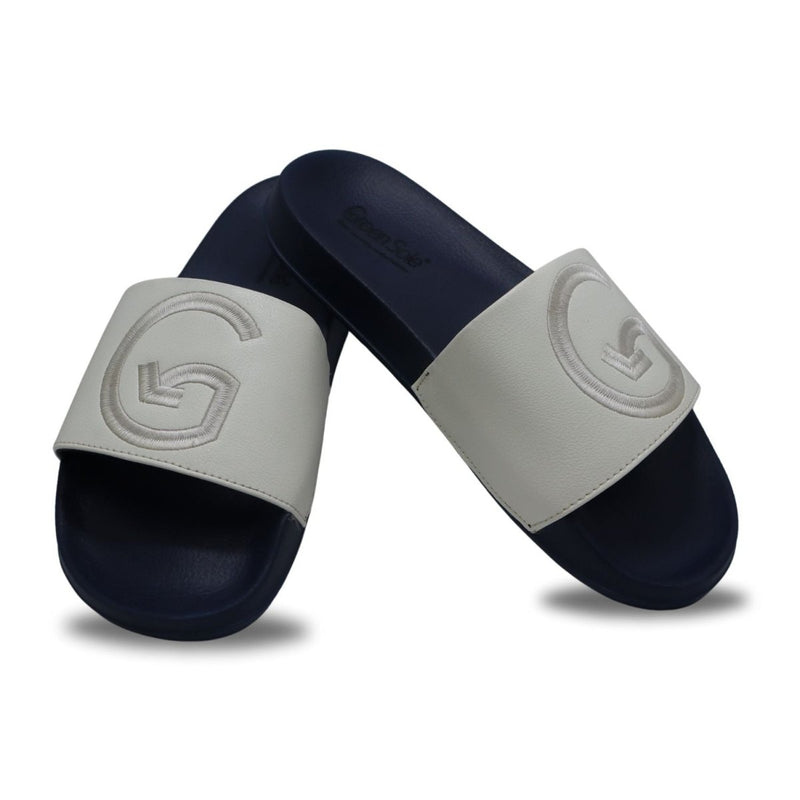 White Slider Men's Casual Slippers | Verified Sustainable Mens Sliders on Brown Living™