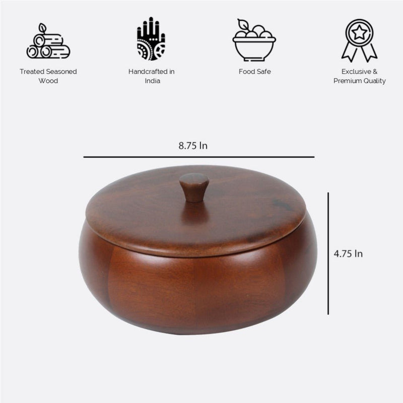 Wooden Roti Box (Small) | Mahogany Collection | Verified Sustainable Baskets & Boxes on Brown Living™