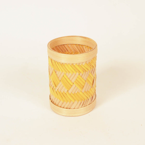 Bamboo Weave Pen Stand - Diamond