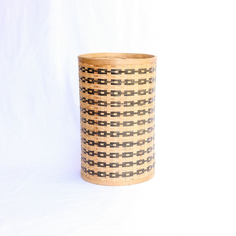 Zebra Weaving Paper Bin | Multipurpose Bamboo Bin