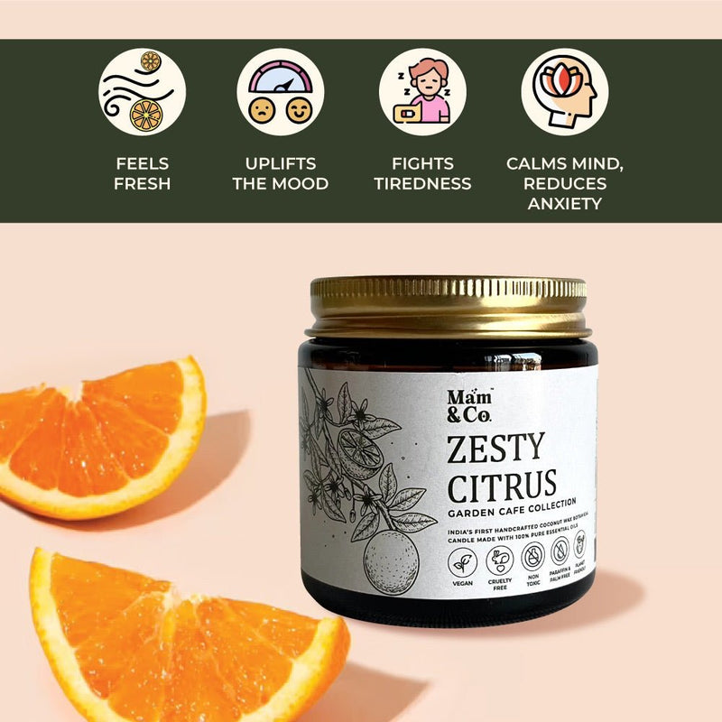 Zesty Citrus - 100% Coconut Wax Botanical Candle | Verified Sustainable Candles & Fragrances on Brown Living™