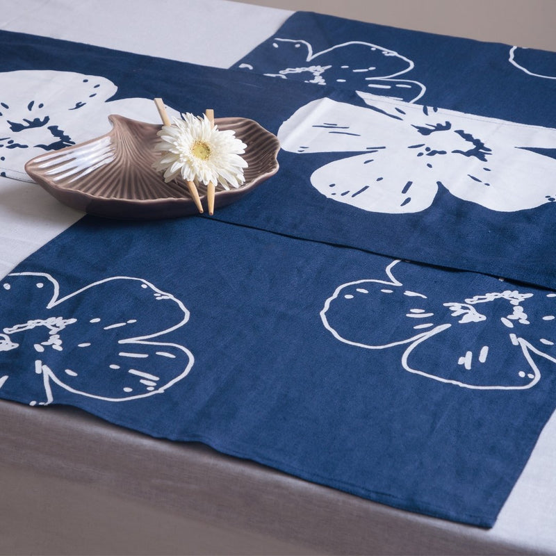 Buy 100% Hemp Placemats | Floral Printed by Hand | Shop Verified Sustainable Table Linens on Brown Living™