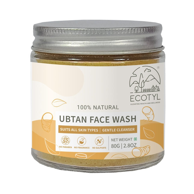 Buy 100% Natural Ubtan Face Wash Powder | Gentle Cleanser | 80g | Shop Verified Sustainable Face Wash on Brown Living™