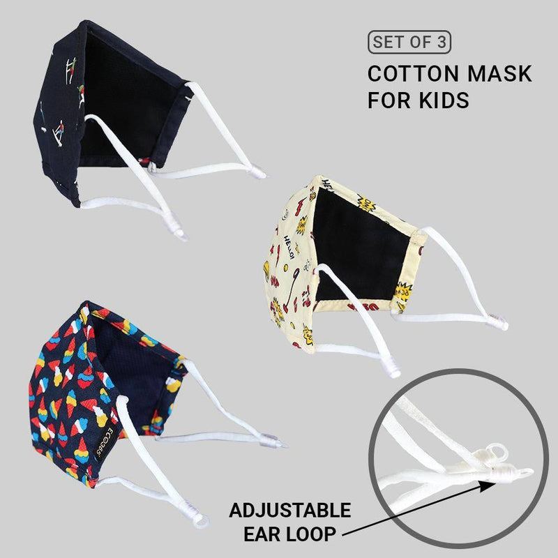 Buy 7 Layer Cotton Mask For Kids - Pack Of 3 (Code: 502) | Shop Verified Sustainable Face Mask on Brown Living™