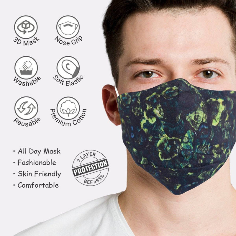 Buy 7Layer Reversible Cotton Mask - Pack Of 3 | Shop Verified Sustainable Face Mask on Brown Living™